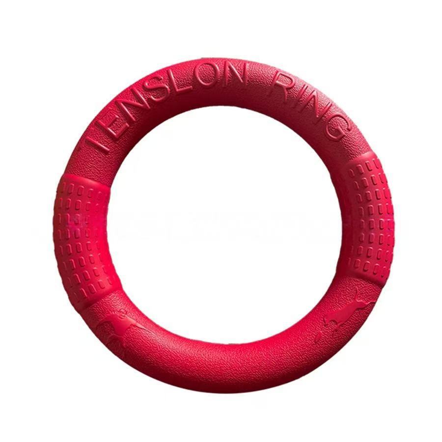Rubber play ball for dogs with tail