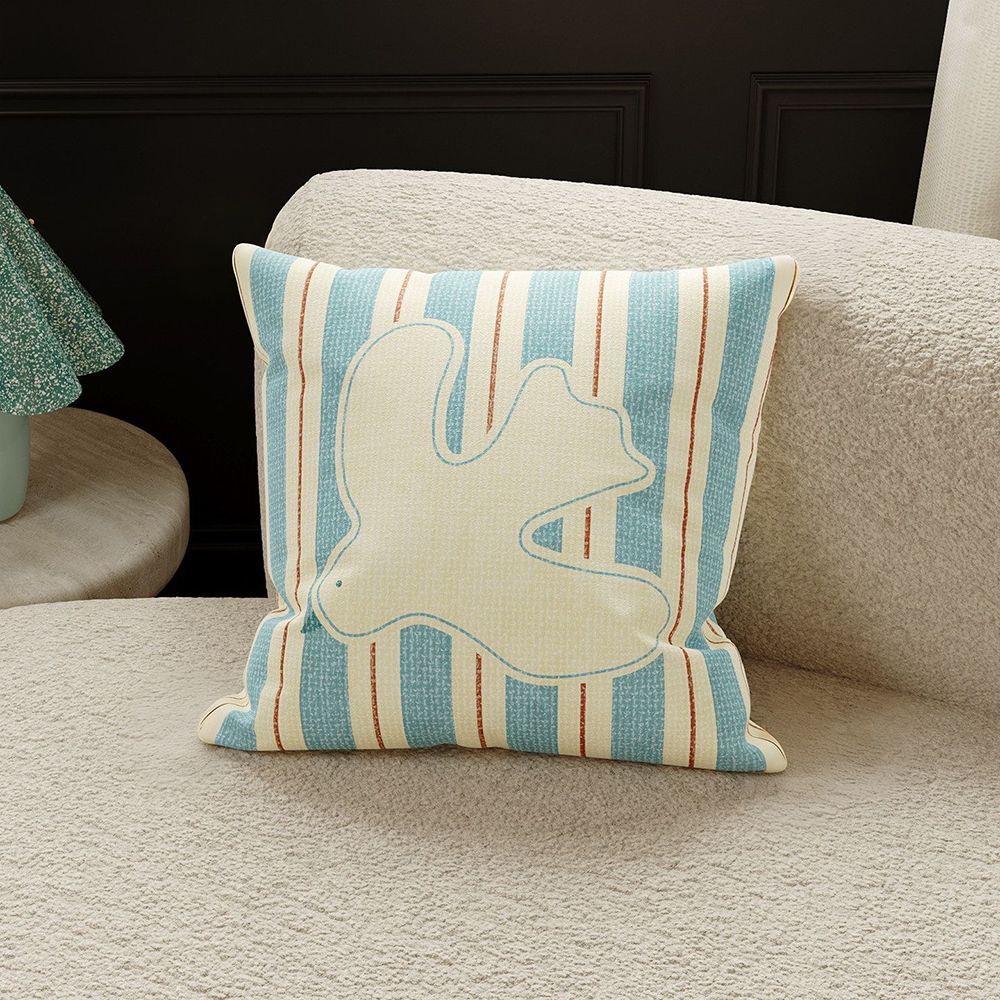 Decorative cushions with filling, plush, square