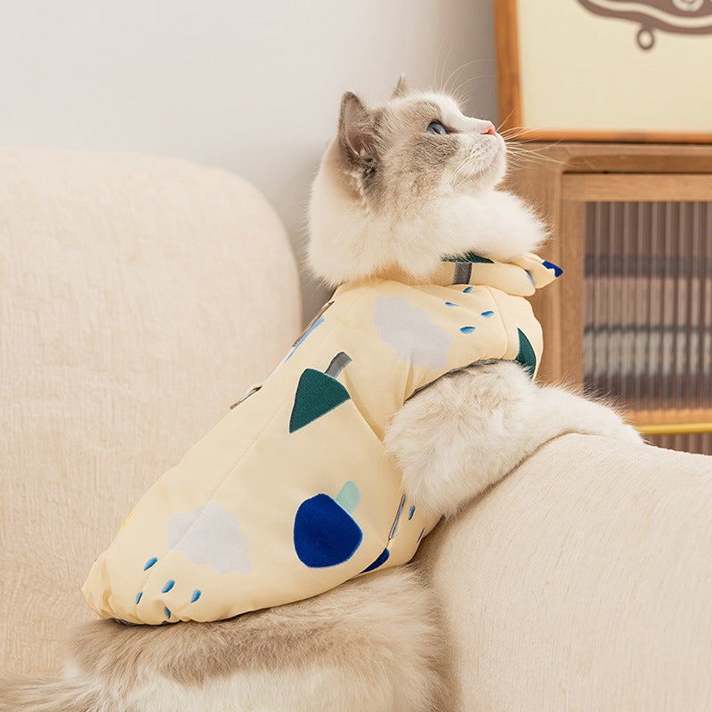 Polyester vest for pets with print