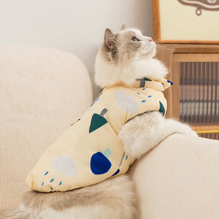 Polyester vest for pets with print