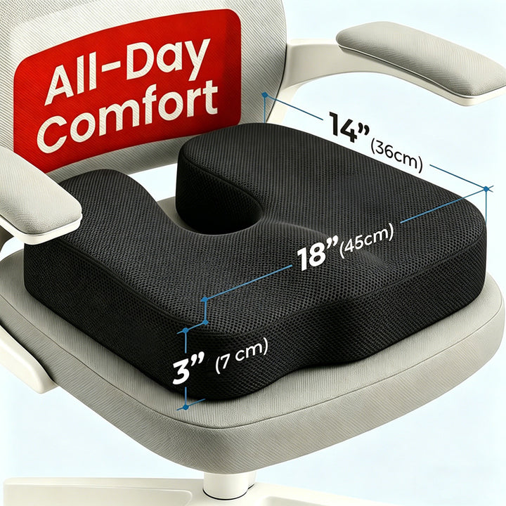 Memory Foam Seat Cushion with Gel Cooling