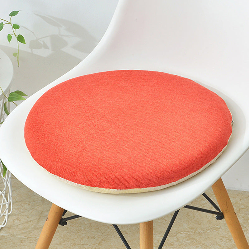 Round seat cushion made of cotton and linen