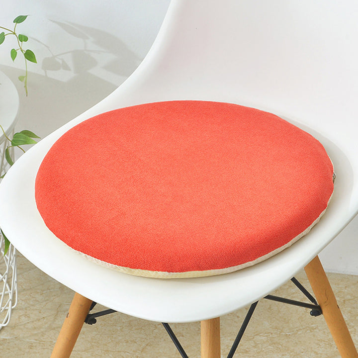 Round seat cushion made of cotton and linen