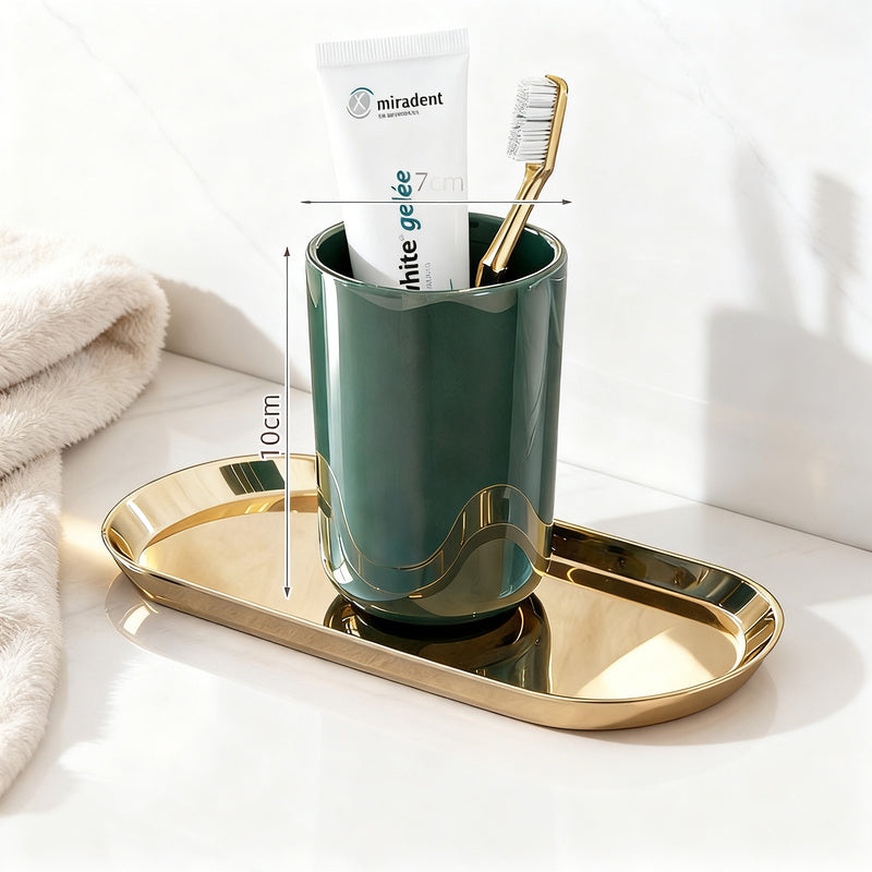 Portable toothbrush cup made of plastic