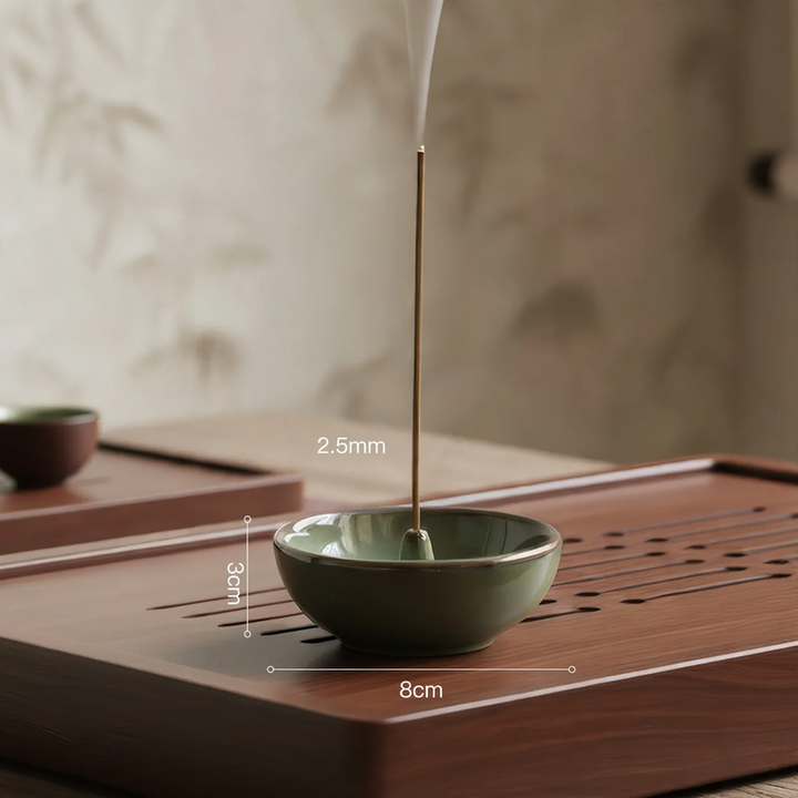 Ceramic Incense Stick Holder, Wave Design