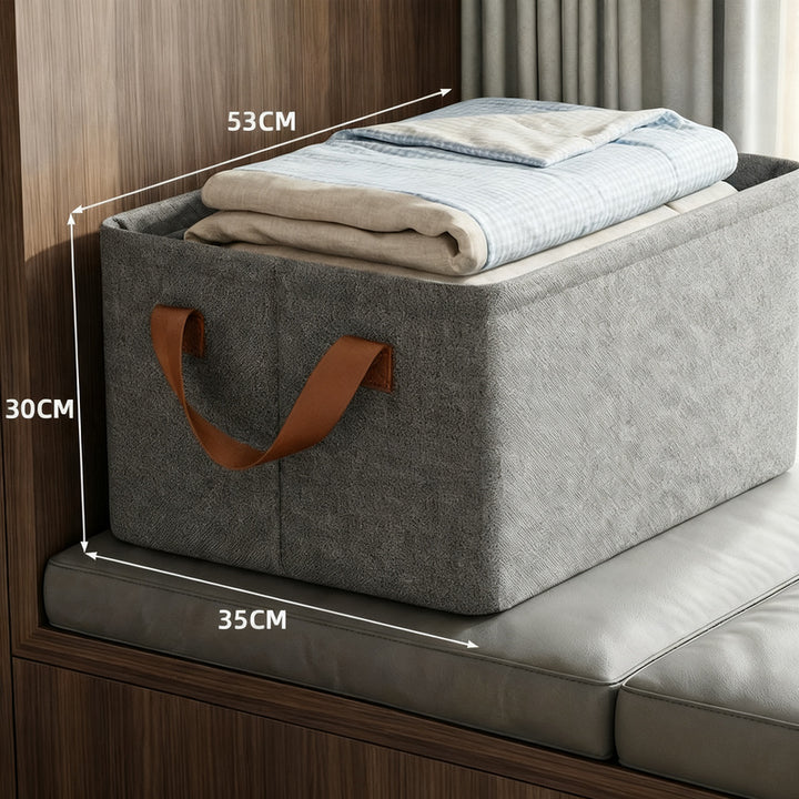 Fabric storage box for clothes, foldable