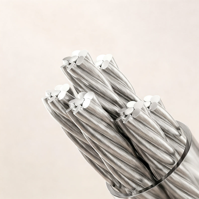 Telescopic clothesline made of steel rope