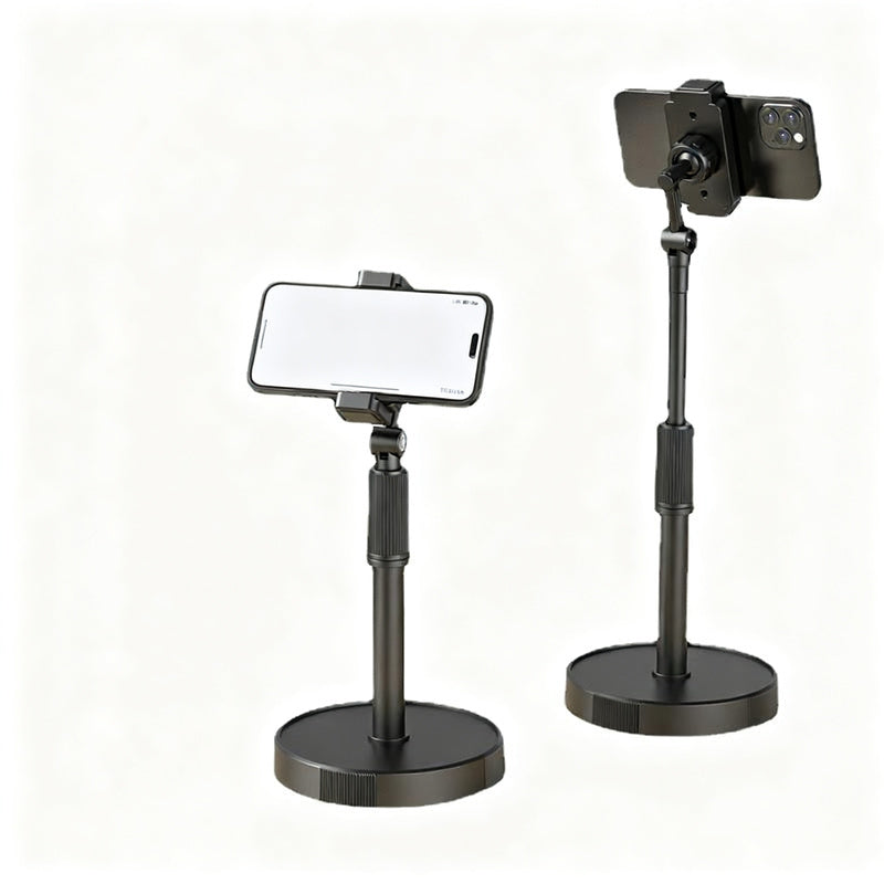 Rotating phone holder made of steel