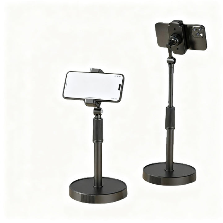Rotating phone holder made of steel