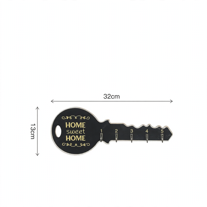 Wood key holder for the wall