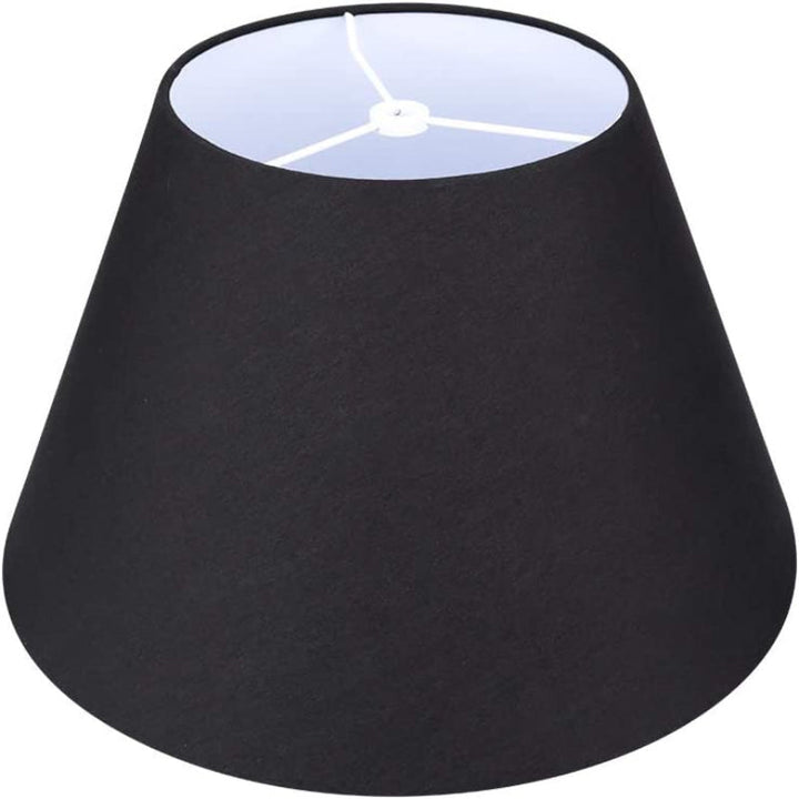 Stornfield | Medium Barrel Fabric Lamp Shade for Table and Floor Lamps, 7x13x7.8 Inches, Natural Ventilated Linen, Handmade, Spider (White)