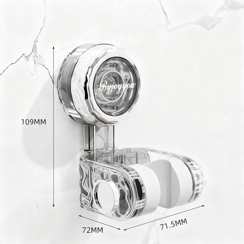 Shower head holder with suction cup, adjustable