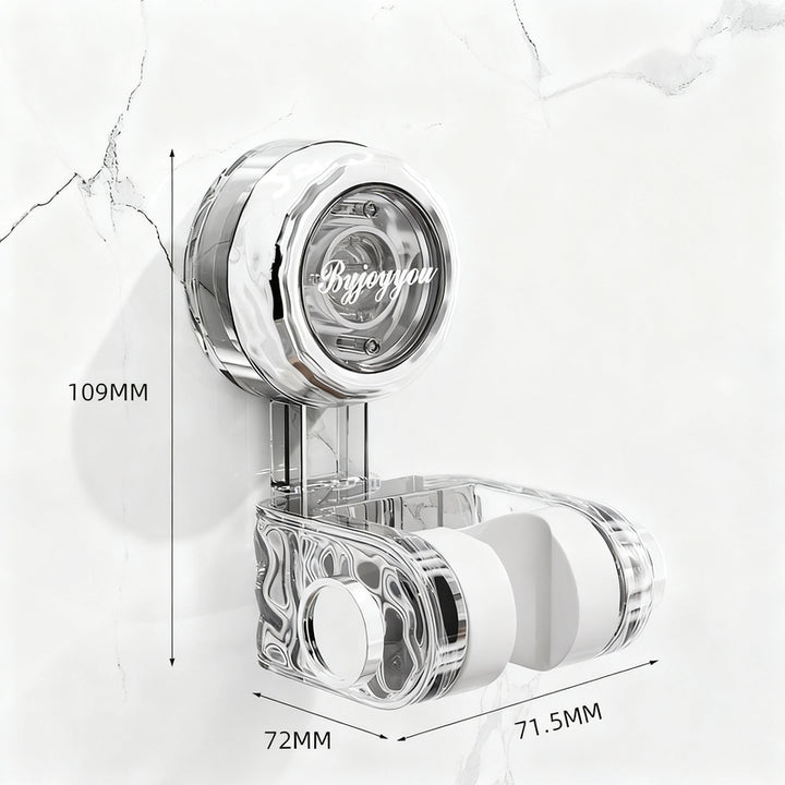 Shower head holder with suction cup, adjustable