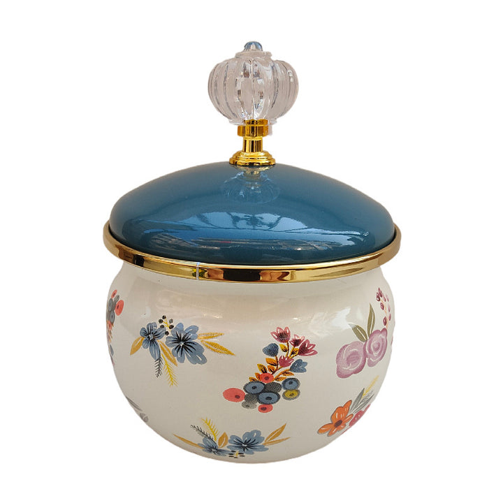 Enamelled spice box with lid, 301–500 ml