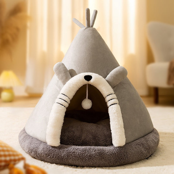 Tier bed with tent shape, usable all year round