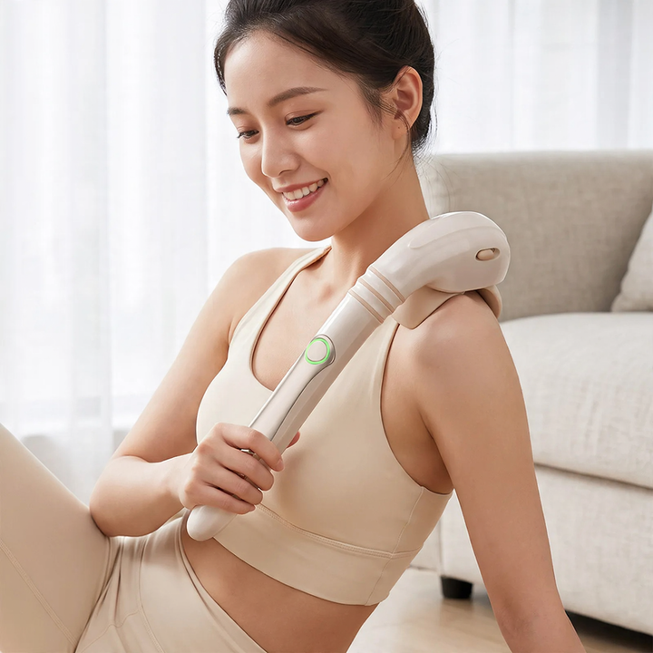 Handheld neck massager with long handle, model SL-118