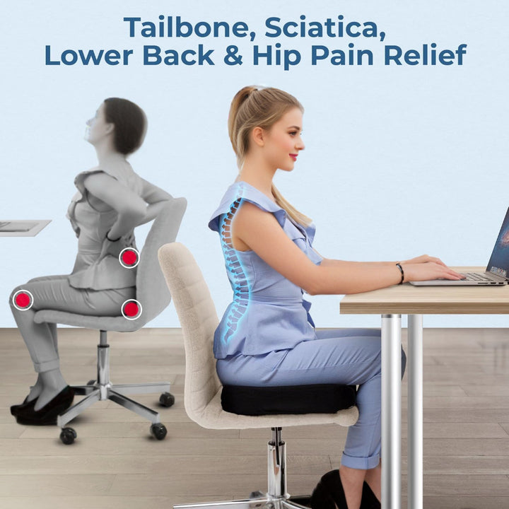 Memory Foam Seat Cushion with Gel Cooling