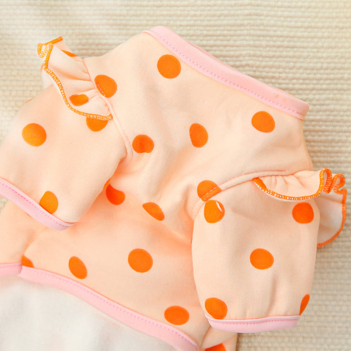 Dog clothing, fleece, autumn/winter, polka dot design