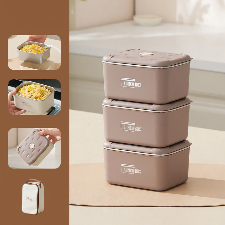 Stainless Steel Lunch Box, Multi-layer, 501–800 ml