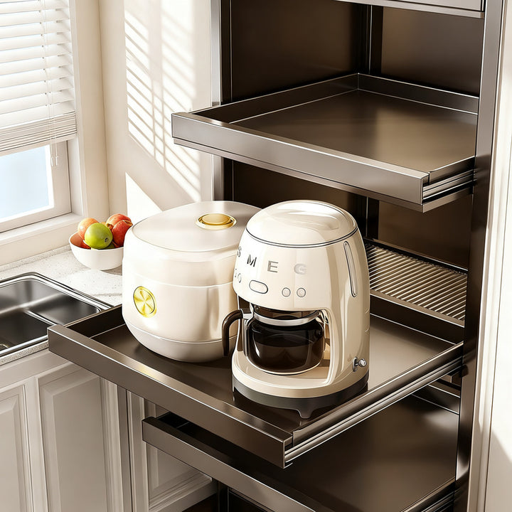 Narrow kitchen stand shelf, movable or fixed