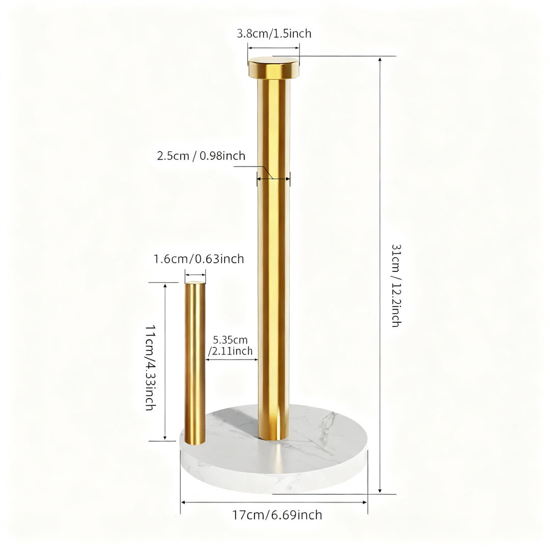 Stainless steel kitchen roll holder