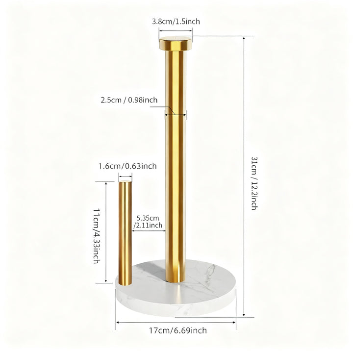 Stainless steel kitchen roll holder