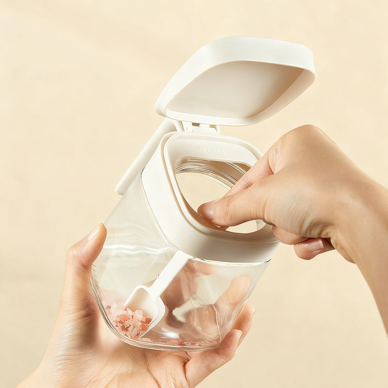 Glass spice boxes with lid, modern