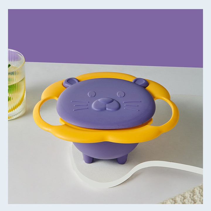 Rotating children's bowl, 19 cm, PP, non-slip