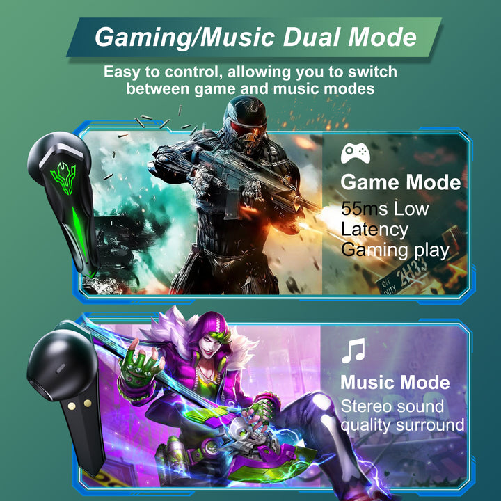 Bluetooth Earbuds Q35, In-Ear, Noise Cancelling, Gaming