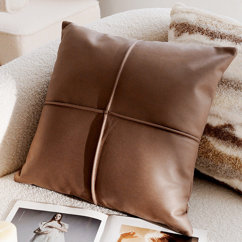 Cuddly pillow with dog motif, linen