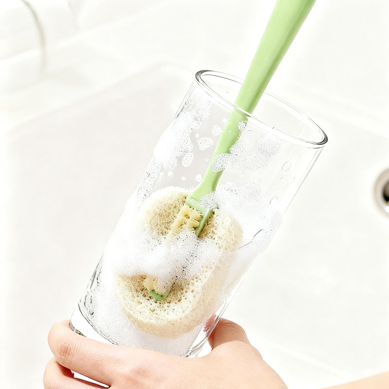 Cup brush with straw brush, 60 g, ABS