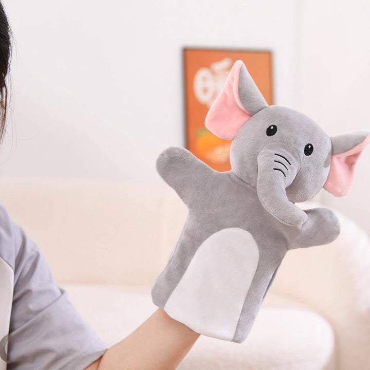 Animal hand puppet made of plush