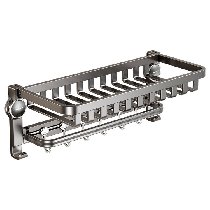 Aluminum suction cup towel holder, modern