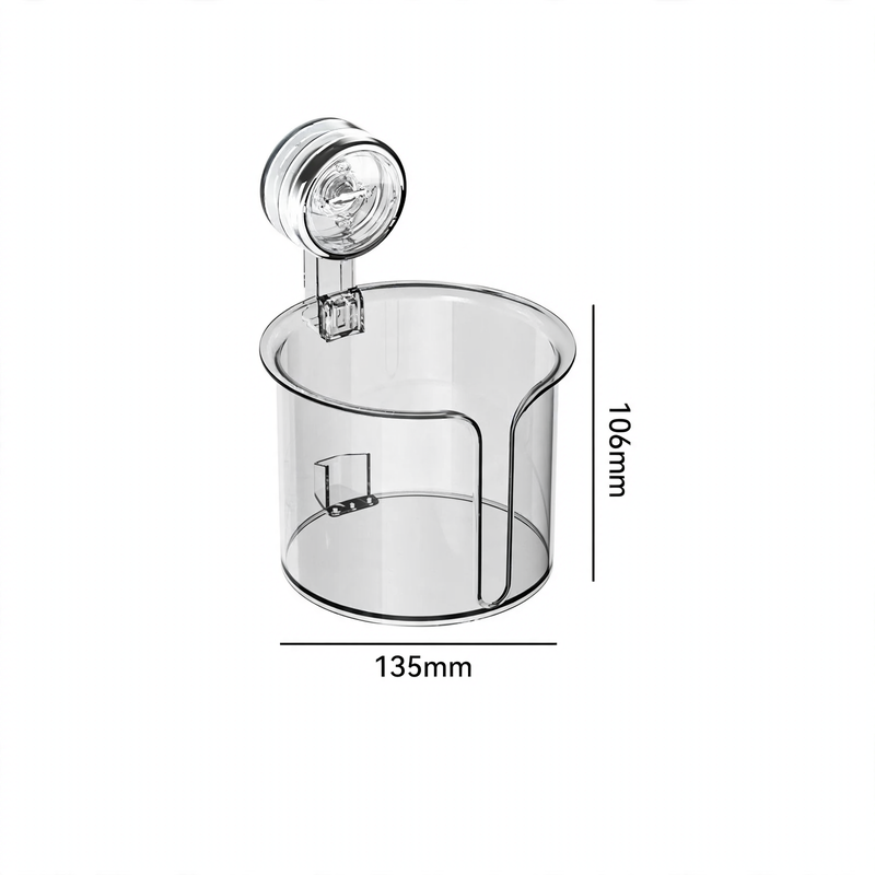 Suction cup toilet paper holder, wall mounted