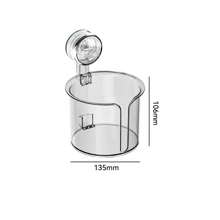 Suction cup toilet paper holder, wall mounted