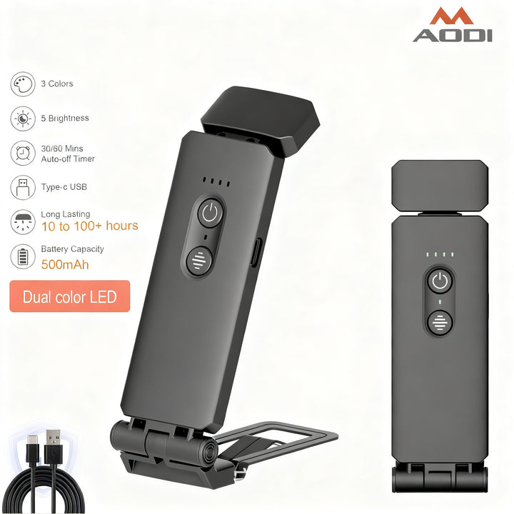 Portable LED reading lamp with clamp base
