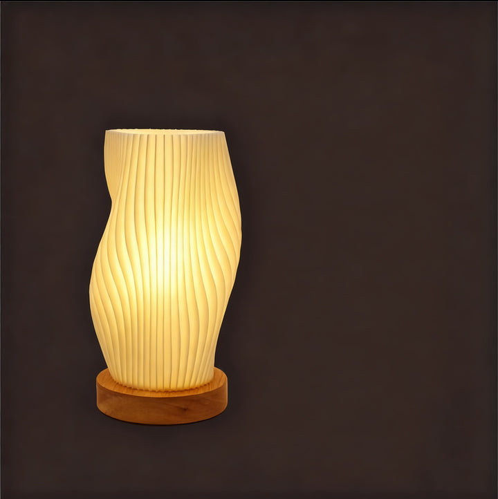 3D rotary lamp with USB charging, cream style