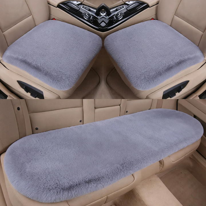 Plush car seat cushion, winter version