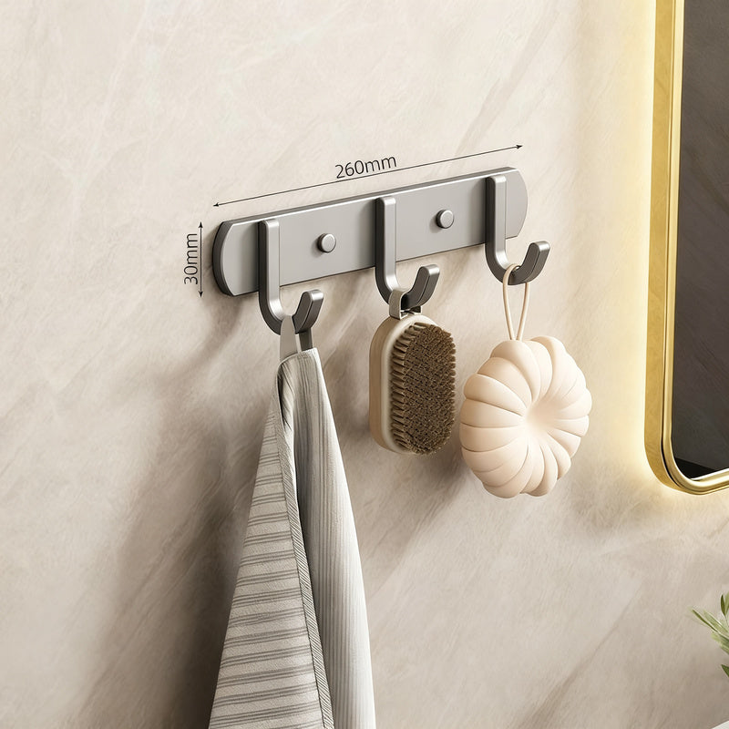 Strong aluminum wall hooks with adhesive pads