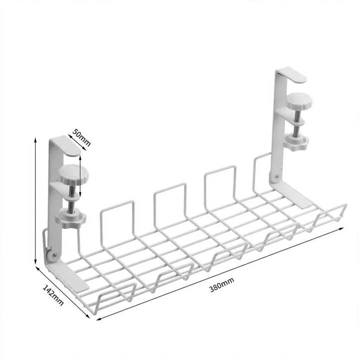Cable duct for desk, PVC, no assembly