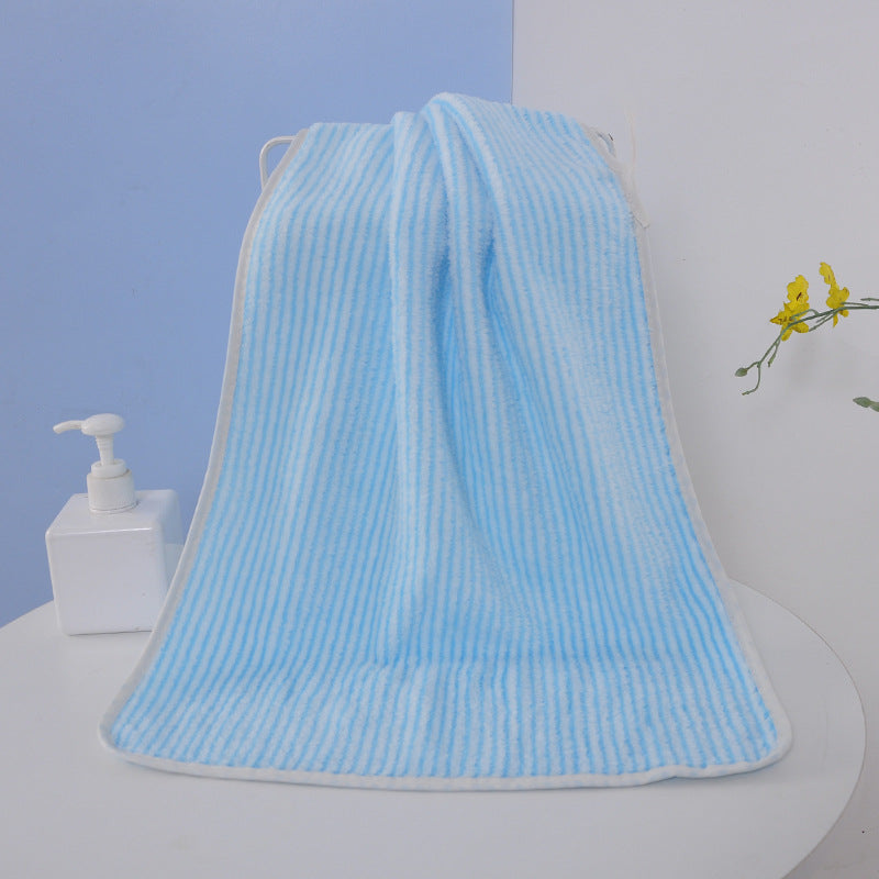 Bath towel and hand towel made of coral fleece
