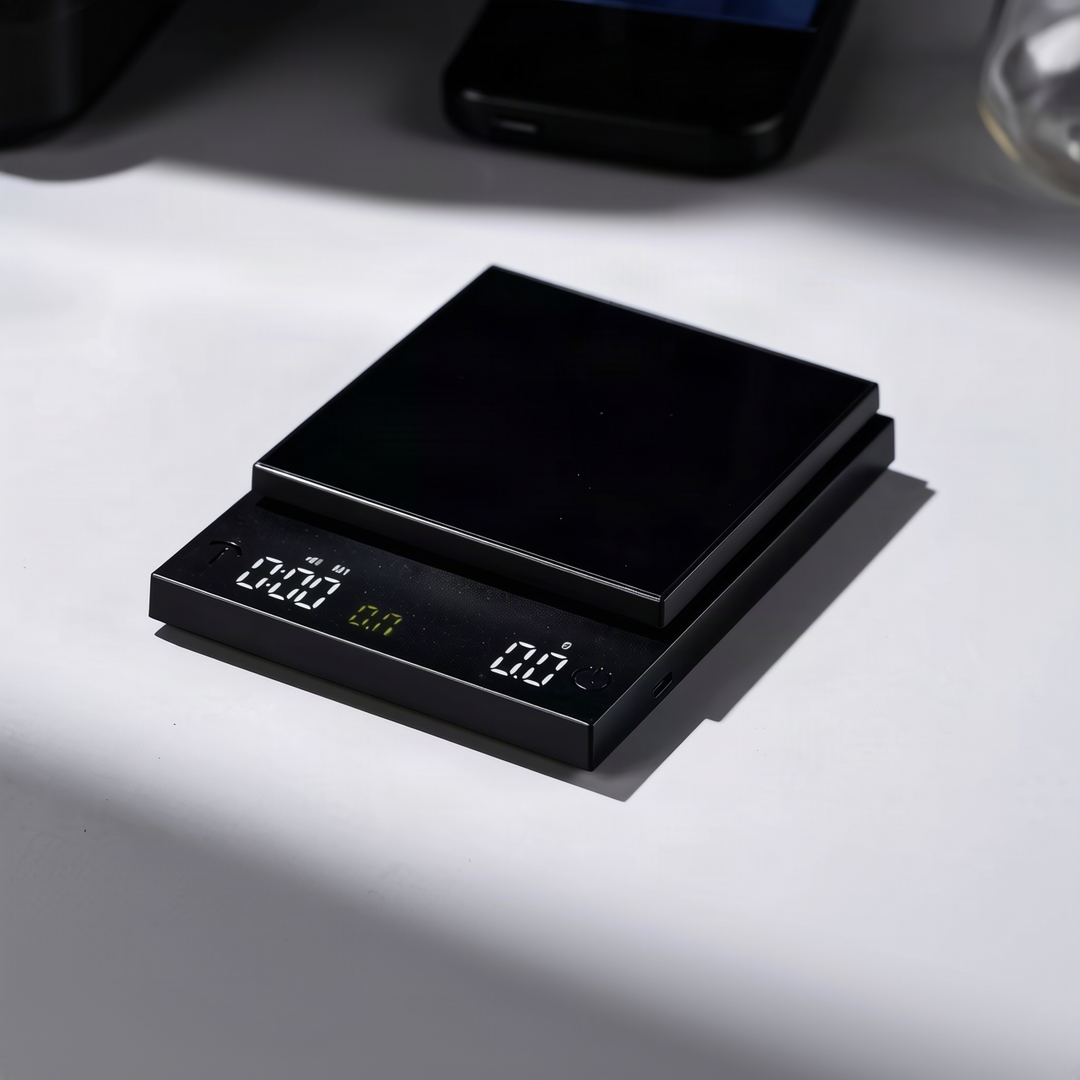 Electronic espresso scale with timer