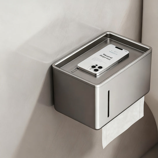 Toilet paper holder, wall mount, aluminum