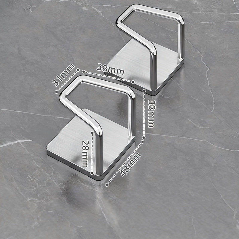 Stainless steel hooks for under-cabinet, no drilling