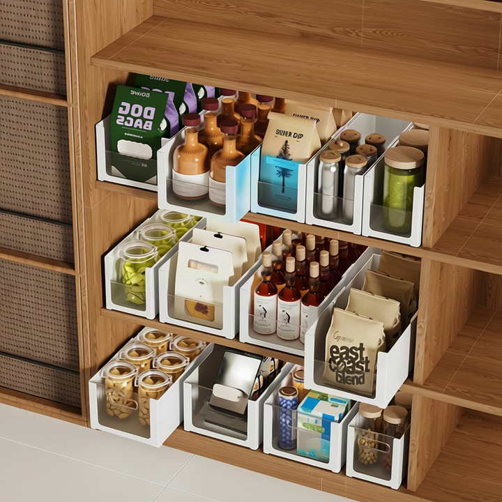 Wall-mounted storage box with compartments