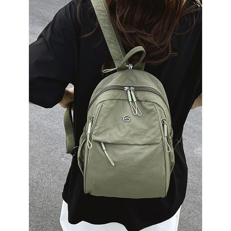 Lightweight nylon backpack, casual style