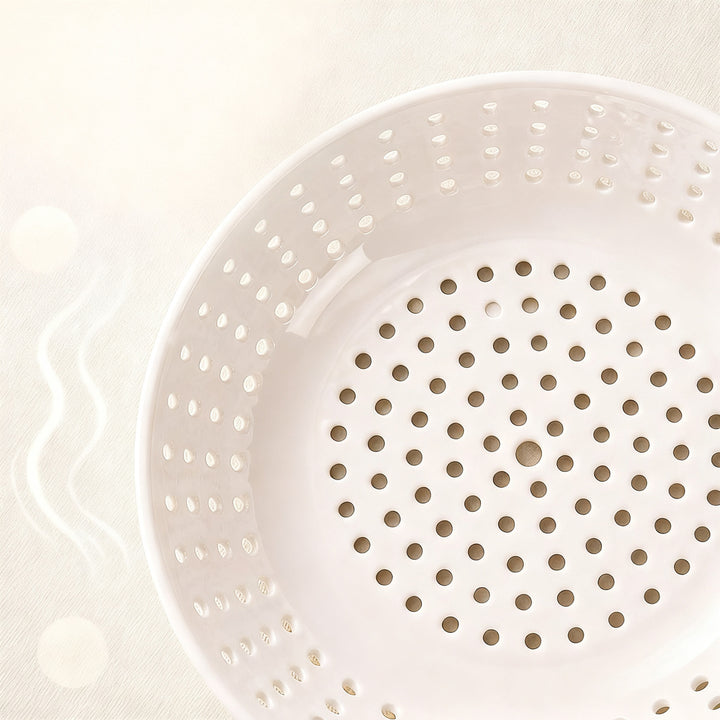 Ceramic steam plate with fine pores for steaming
