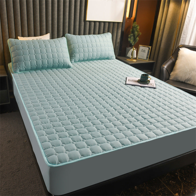 Fitted sheet, synthetic, padded