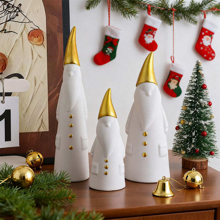 Santa Claus figures set, 3-piece combination
