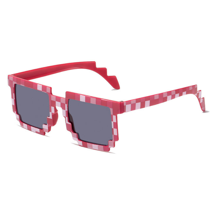 Pixel glasses with geometric pattern
